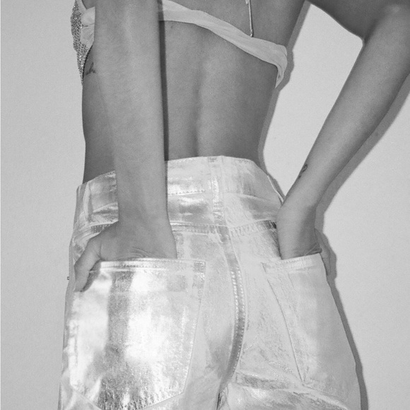 ZARA WOMEN BOYFRIEND MID-RISE JEANS - Silver - Picture 7 of 10